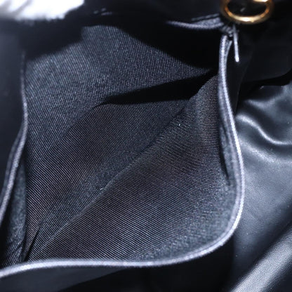Bally Vintage Chain Shoulder Bag Quilted Leather, BLACK, LEATHER, Shoulder bag