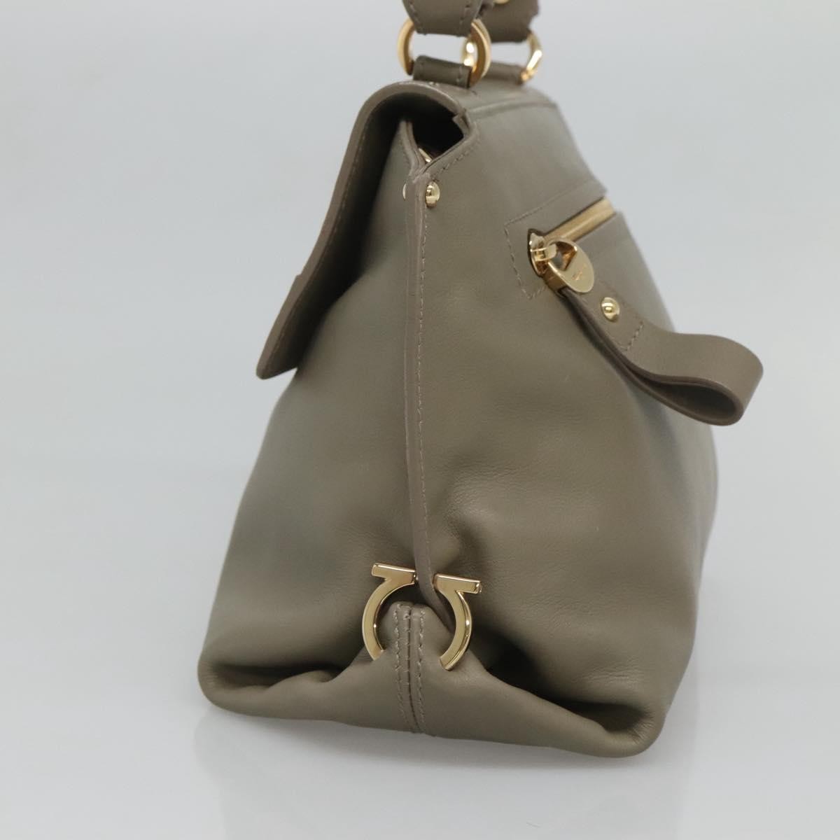 Salvatore Ferragamo Sofia Satchel Smooth Leather, GRAY, LEATHER, Handbag