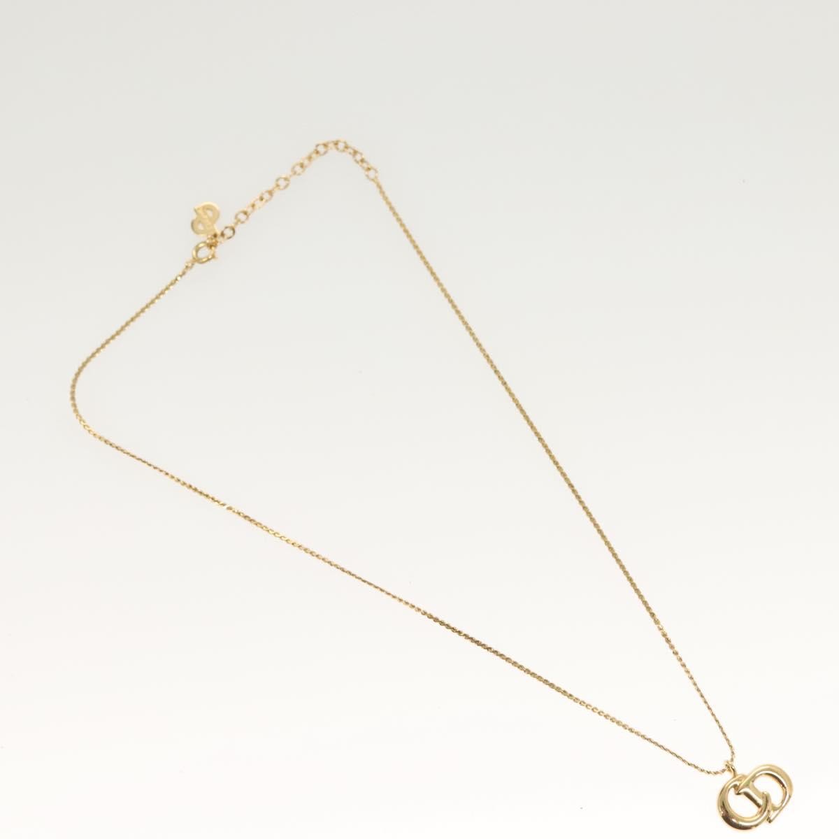 Christian Dior CD Pendant Necklace Metal, GOLD, METAL, Necklace