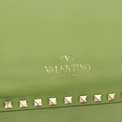 Valentino Garavani Rockstud Tote Textured Leather, GREEN, LEATHER, Tote bag