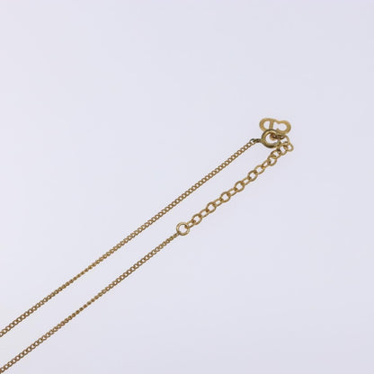 Christian Dior CD Round Pendant Necklace Metal, GOLD, METAL, Necklace