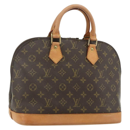 Louis Vuitton Alma Handbag Monogram Canvas, Brown, Canvas, Handbag