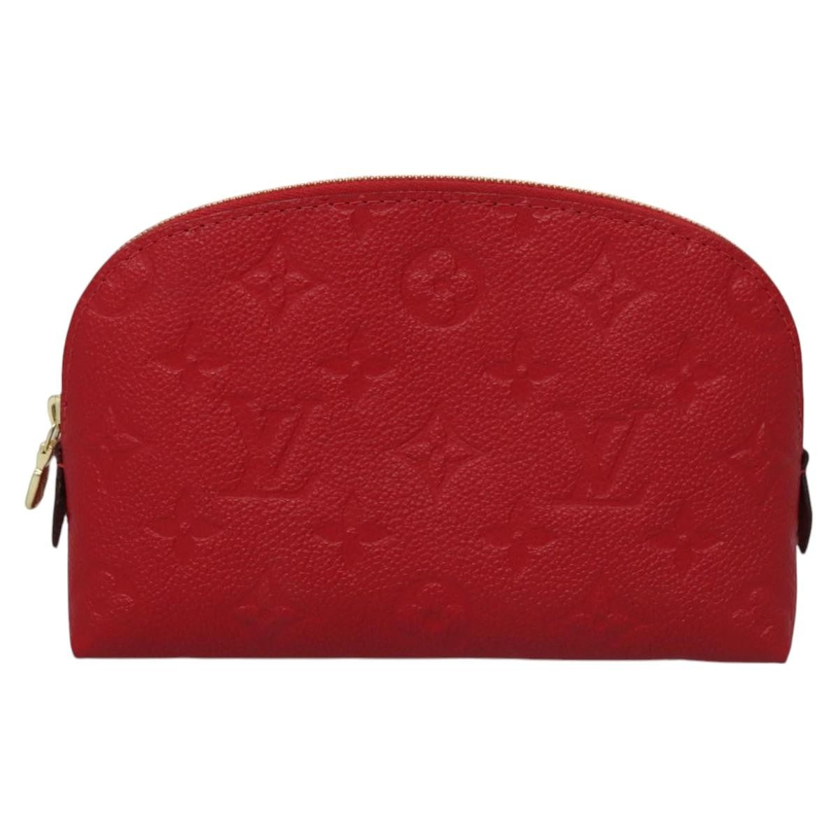 Louis Vuitton Cosmetic Pouch Monogram Empreinte Leather, RED, LEATHER, Toiletry Case