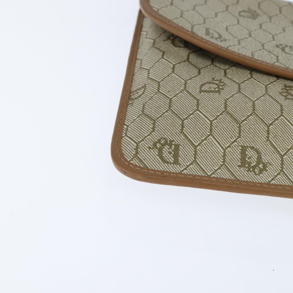 Christian Dior Vintage honeycomb clutch Canvas, BEIGE, CANVAS, Clutche & pouche