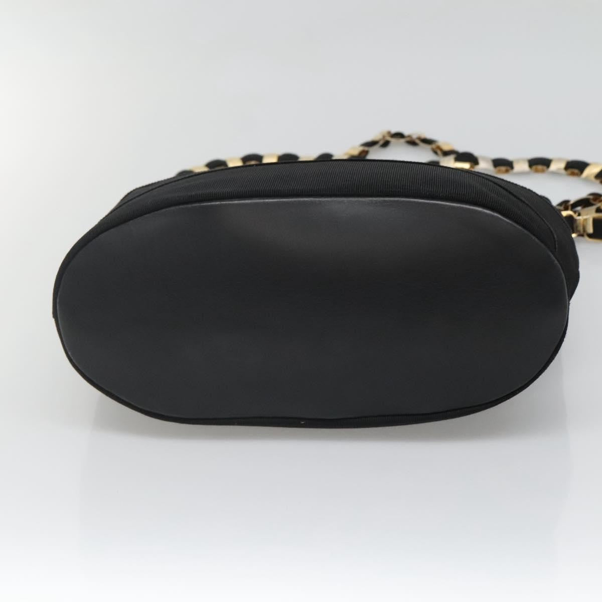 Salvatore Ferragamo Vala Shoulder Bag Canvas, BLACK, CANVAS, Shoulder bag