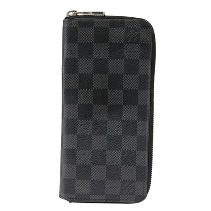 Louis Vuitton Zippy wallet vertical Damier Graphite, BLACK, CANVAS, Wallets