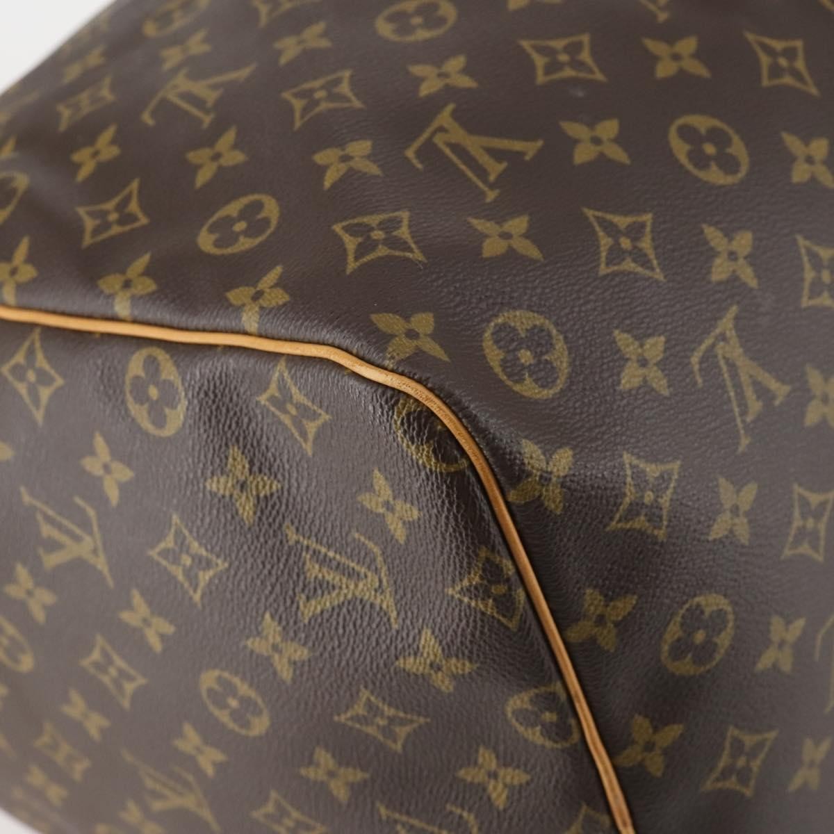 Louis Vuitton Keepall Bag Monogram Canvas, BROWN, CANVAS, Travel bag