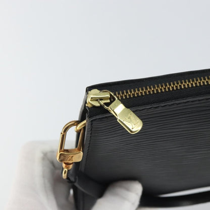 Louis Vuitton Pochette Accessoires Epi Leather, BLACK, LEATHER, Clutche & pouche