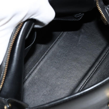 Salvatore Ferragamo Sofia Satchel Leather, Black, Leather, Handbag