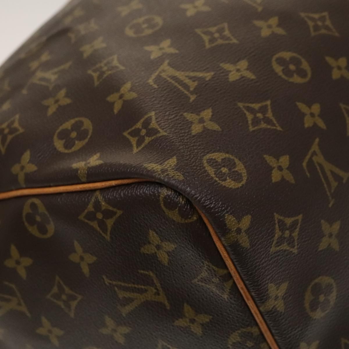 Louis Vuitton Keepall Bag Monogram Canvas, BROWN, CANVAS, Travel bag