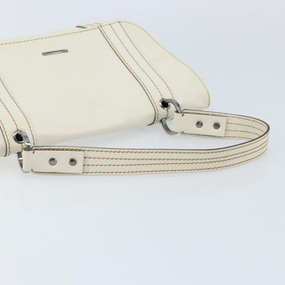 Gucci Vintage Handbag Leather, WHITE, LEATHER, Handbag