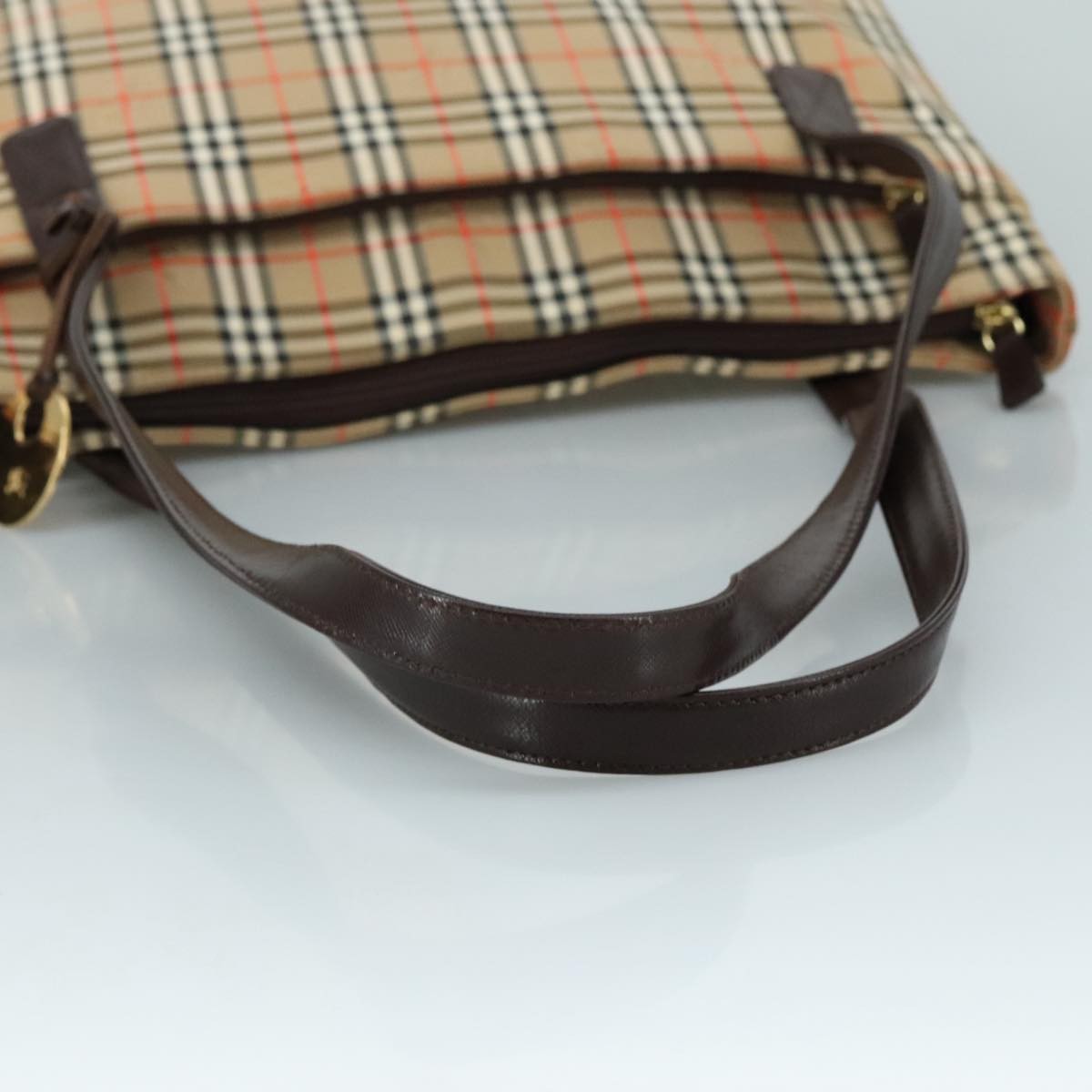 Burberry Nova check Shoulder bag Canvas and Leather, BEIGE, CANVAS, Shoulder bag