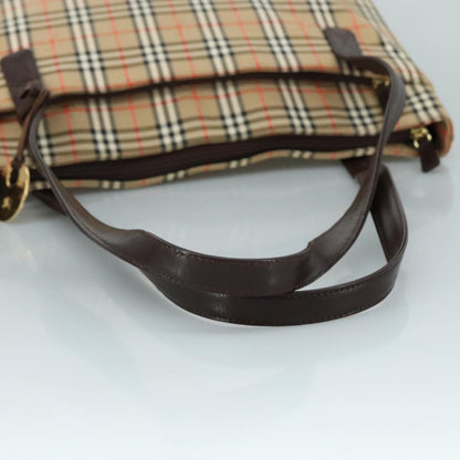 Burberry Nova check Shoulder bag Canvas and Leather, BEIGE, CANVAS, Shoulder bag