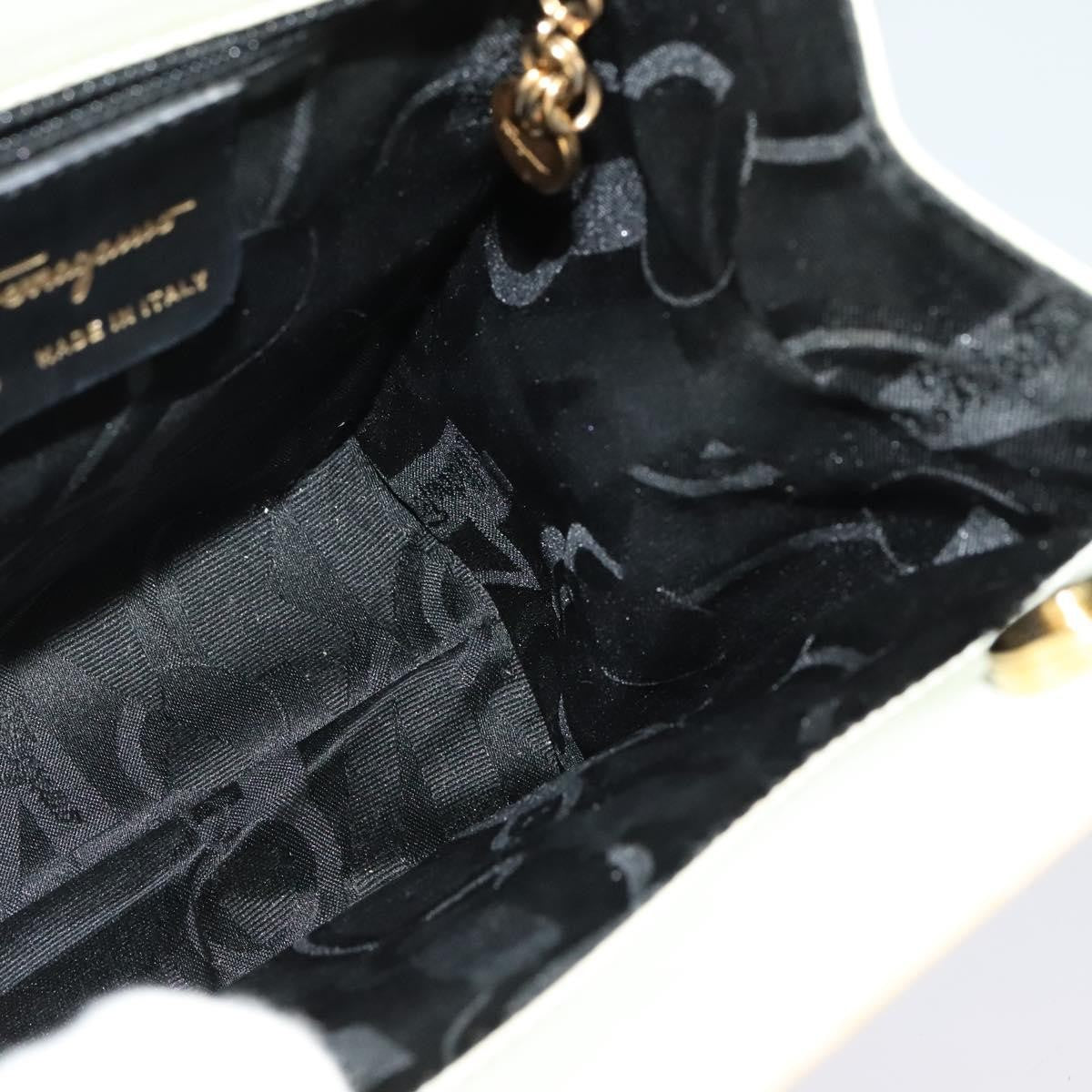 Salvatore Ferragamo Gancini handbag Patent leather, BEIGE, PATENT_LEATHER, Handbag