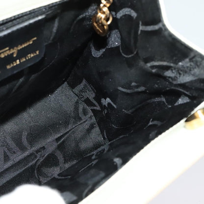 Salvatore Ferragamo Gancini handbag Patent leather, BEIGE, PATENT_LEATHER, Handbag