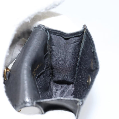 Chanel Vintage CC Phone Holder Crossbody Bag Caviar, BLACK, LEATHER, Clutche & pouche