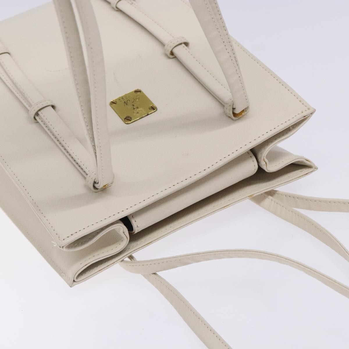 MCM Vintage Shoulder Bag Leather, WHITE, LEATHER, Shoulder bag