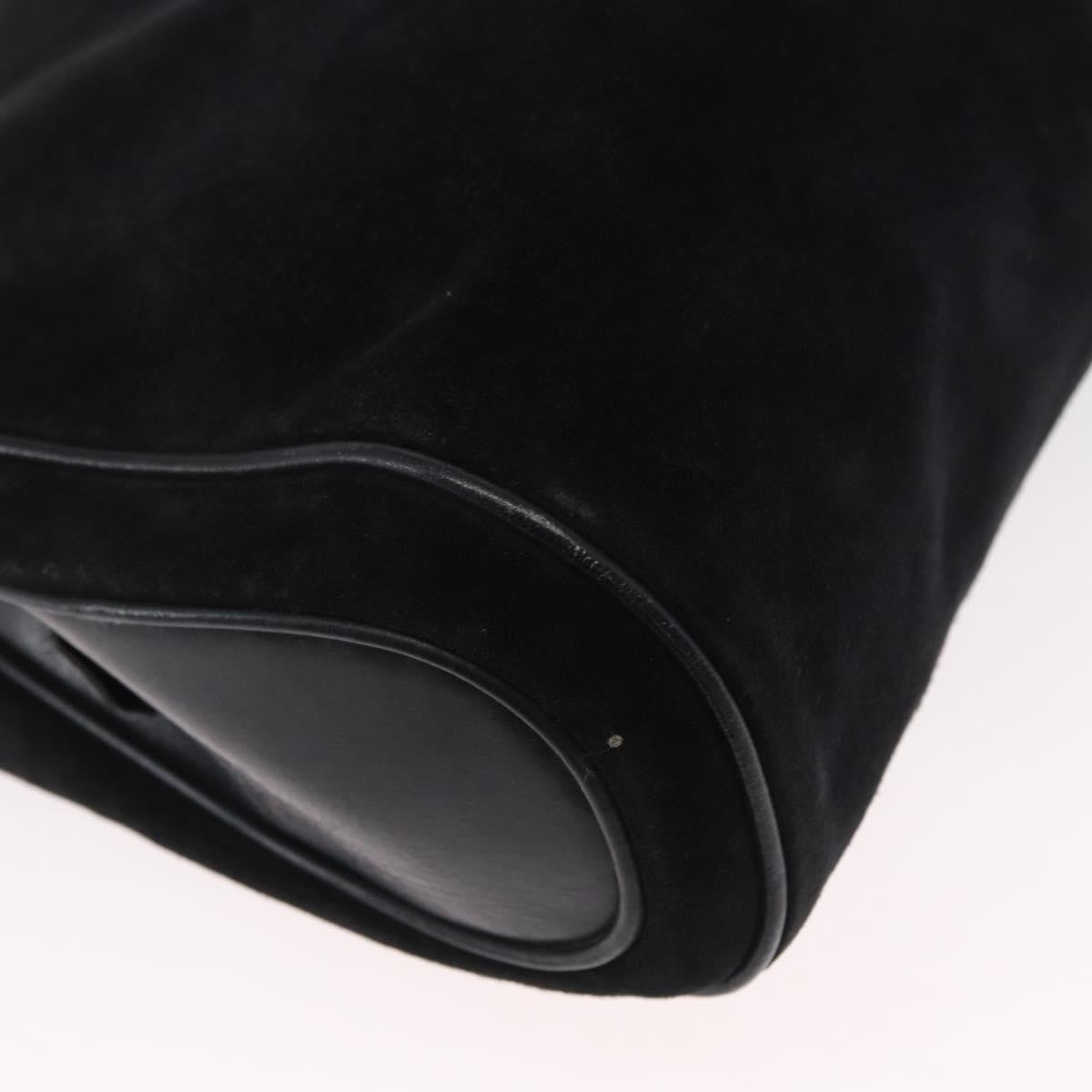 Gucci Vintage Handbag Suede, BLACK, SUEDE, Handbag
