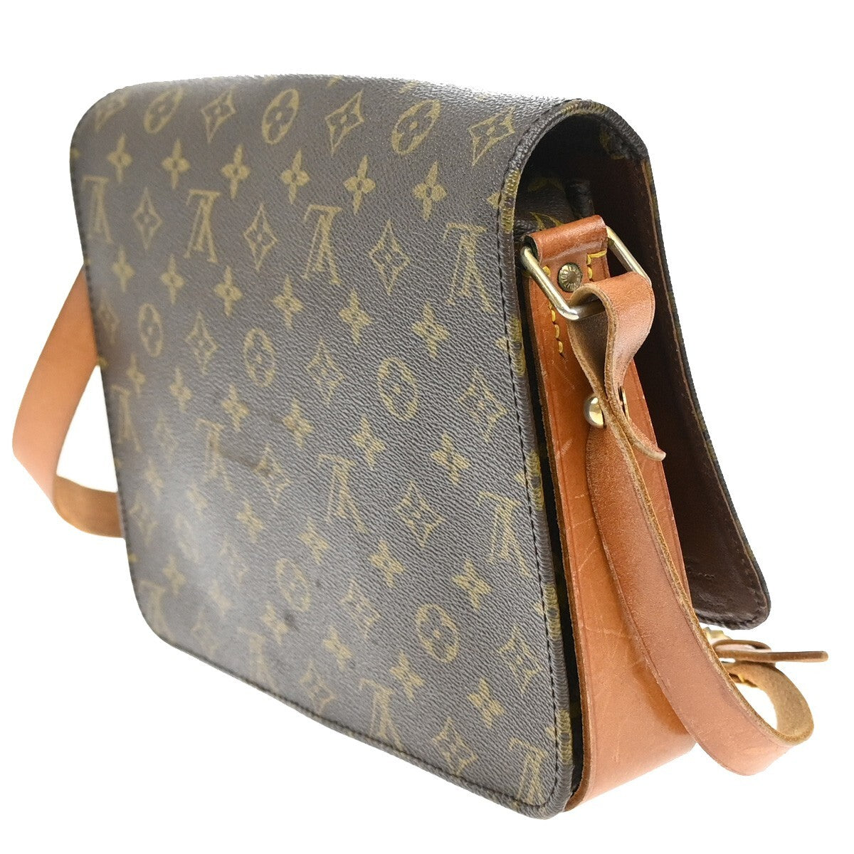 Louis Vuitton Cartouchiere Handbag Monogram Canvas, BROWN, CANVAS, Shoulder bag