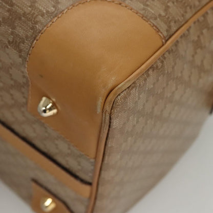 Celine Vintage Macadam Boston bag Canvas and Leather, BROWN, CANVAS, Travel bag