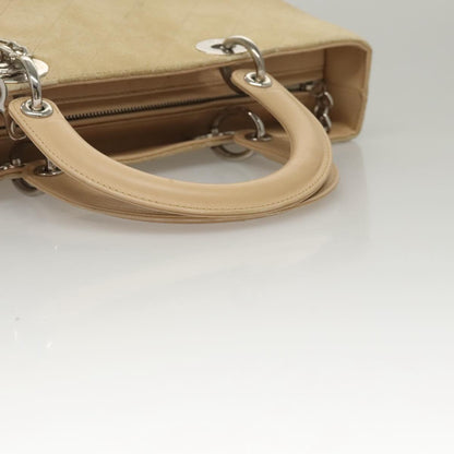 Christian Dior Lady Dior Bag Cannage Quilt Suede, BEIGE, SUEDE, Handbag