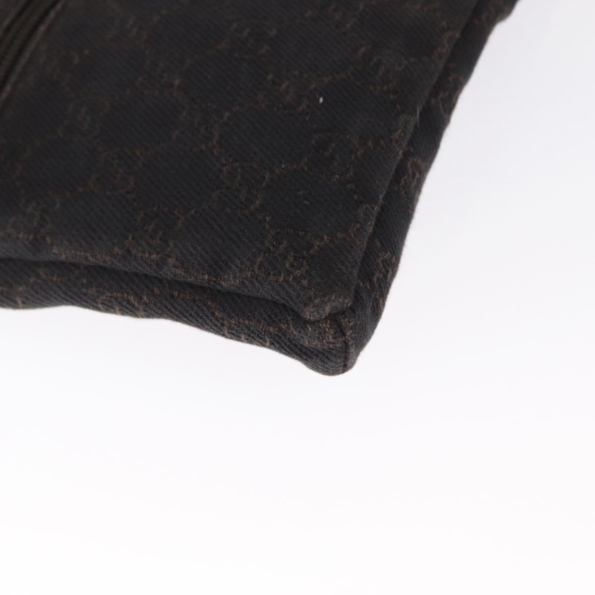 Gucci Vintage Double Belt Bag GG Canvas with Leather, BROWN, CANVAS, Clutche & pouche