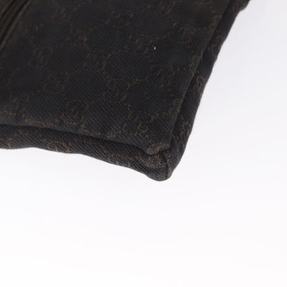 Gucci Vintage Double Belt Bag GG Canvas with Leather, BROWN, CANVAS, Clutche & pouche