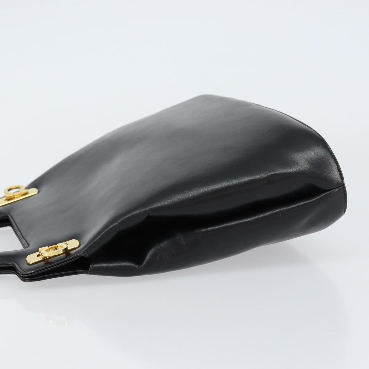 Salvatore Ferragamo Wanda Handbag Leather, BLACK, LEATHER, Handbag