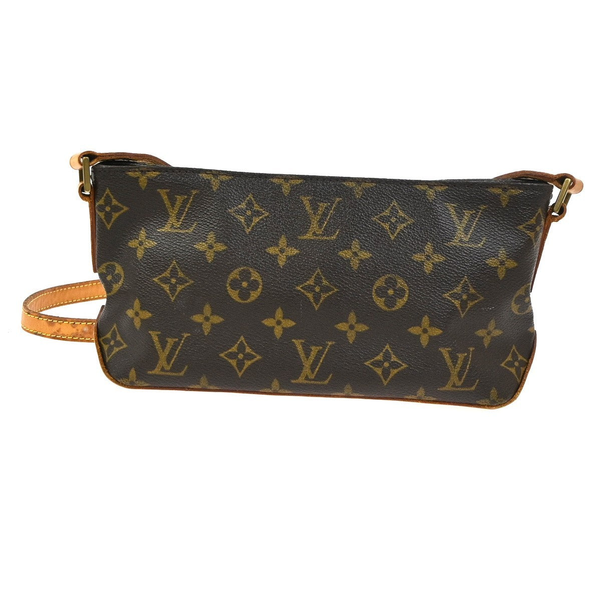 Louis Vuitton Trotteur Handbag Monogram Canvas, Brown, Canvas, Shoulder Bag