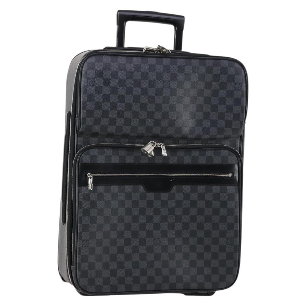 Louis Vuitton Pegase Luggage Damier Graphite, BLACK, CANVAS, Travel bag