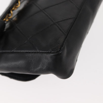Chanel Vintage Flap Waist Bag Leather, BLACK, LEATHER, Clutche & pouche