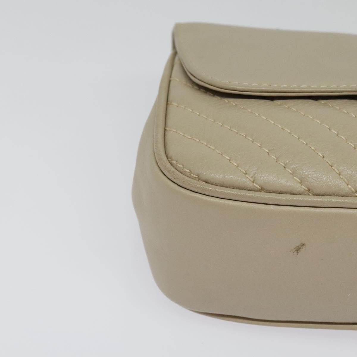 Celine Shoulder Bag Leather, BEIGE, LEATHER, Shoulder bag