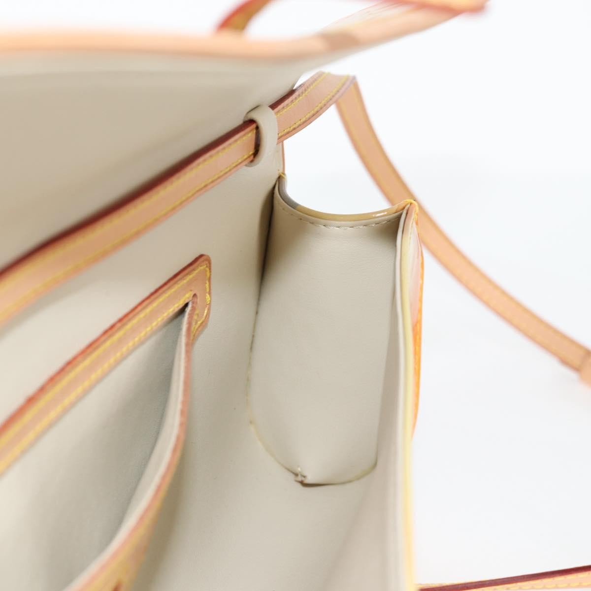 Louis Vuitton Fleurs Pochette Printed Monogram Vernis, YELLOW, PATENT_LEATHER, Shoulder bag