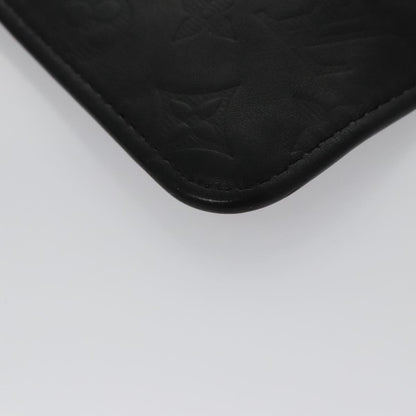 Louis Vuitton Neverfull Pochette Monogram Empreinte Giant, BLACK, LEATHER, Clutche & pouche