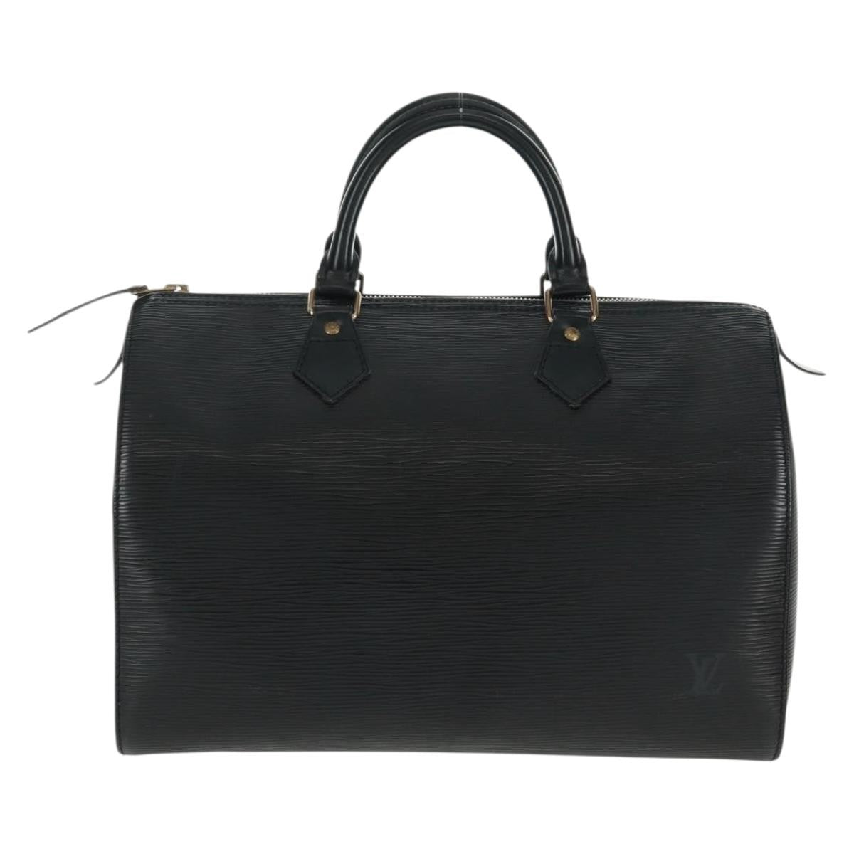 Louis Vuitton Speedy Handbag Epi Leather, BLACK, LEATHER, Handbag