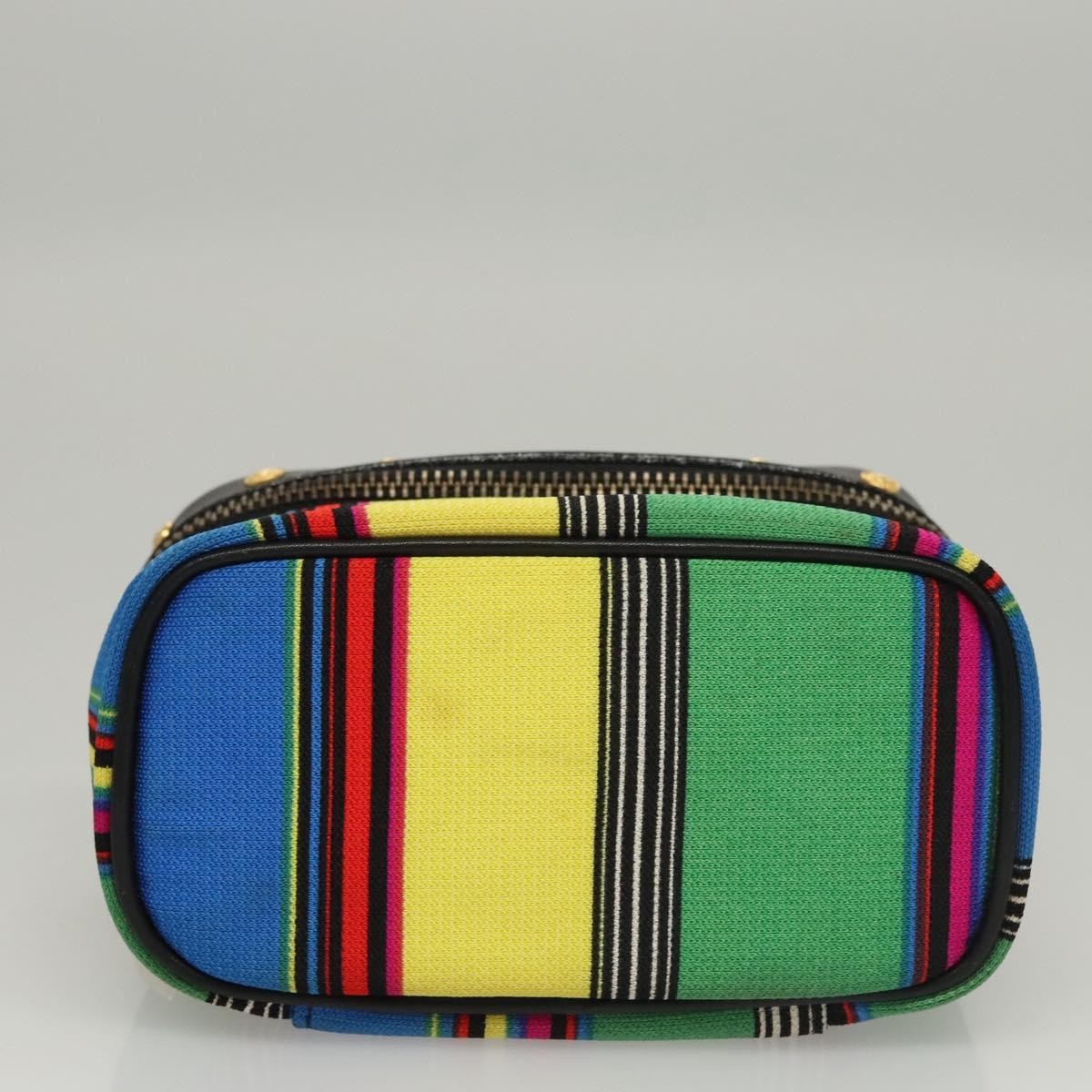 Versace Vanity Hand Bag Canvas and Leather, MULTICOLOUR, CANVAS, Clutche & pouche