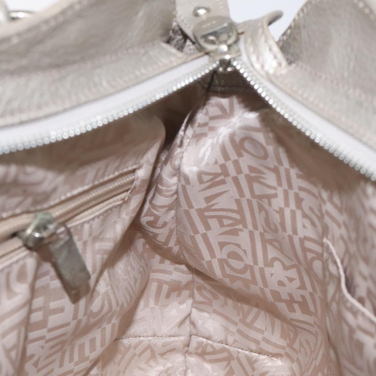 Salvatore Ferragamo Marisa Satchel Leather, SILVER, LEATHER, Shoulder bag