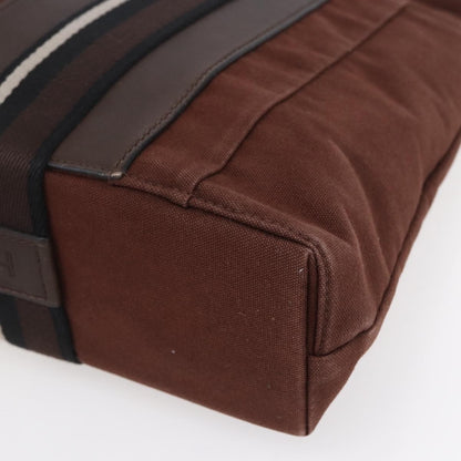 Hermes Troca Horizontal Tote Canvas, BROWN, CANVAS, Tote bag