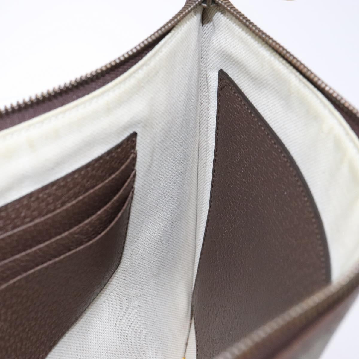 Gucci Vintage Web Sherry Line Handbag Canvas, BEIGE, PVC, Clutche & pouche