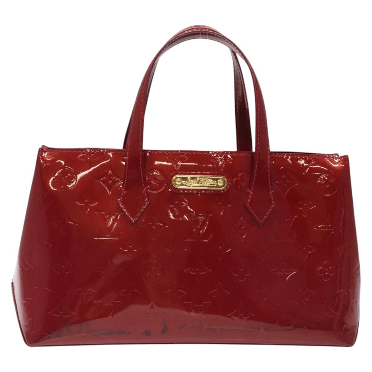 Louis Vuitton Wilshire Handbag Monogram Vernis, RED, PATENT_LEATHER, Handbag
