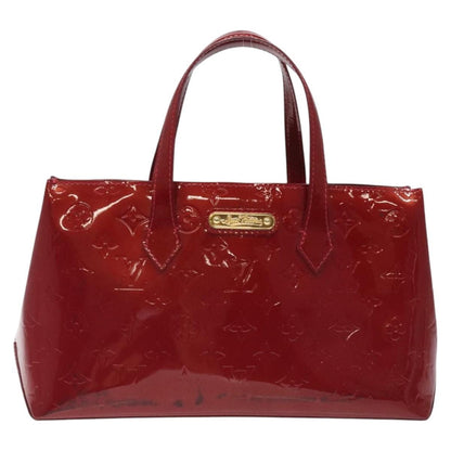 Louis Vuitton Wilshire Handbag Monogram Vernis, RED, PATENT_LEATHER, Handbag