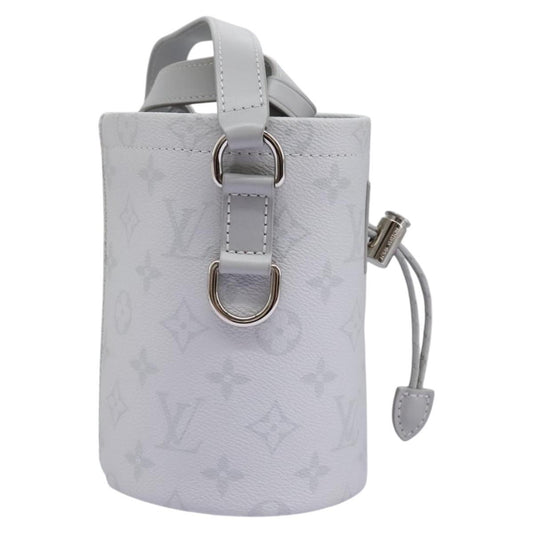 Louis Vuitton Chalk Nano Bag Limited Edition Logo Story Monogram Canvas, Gray, Canvas, Clutch