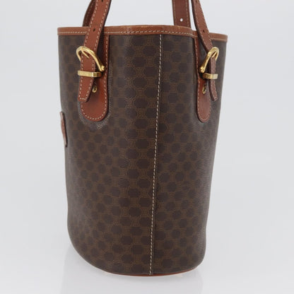 Celine Vintage Macadam Tote bag Canvas and Leather, Brown, Canvas, Tote Bag