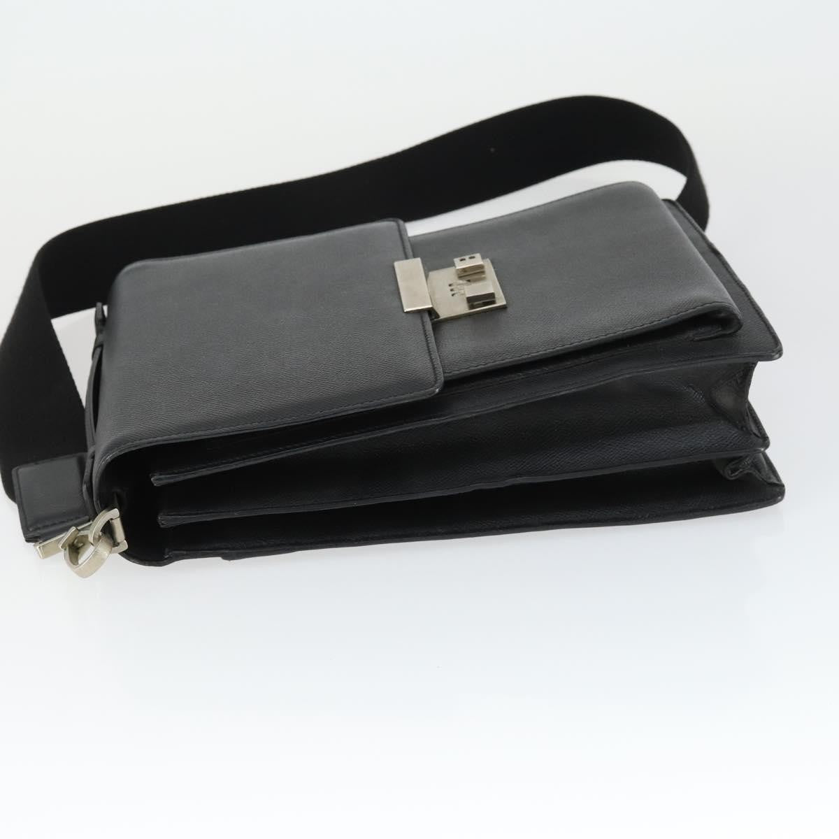 Bally Vintage Shoulder Bag Leather, Black, Leather, Shoulder Bag