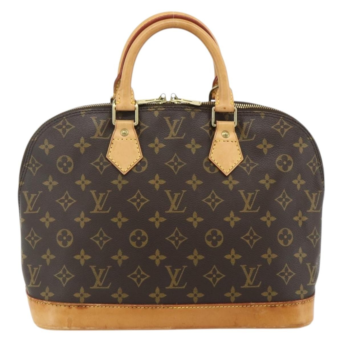 Louis Vuitton Alma Handbag Monogram Canvas, Brown, Canvas, Handbag