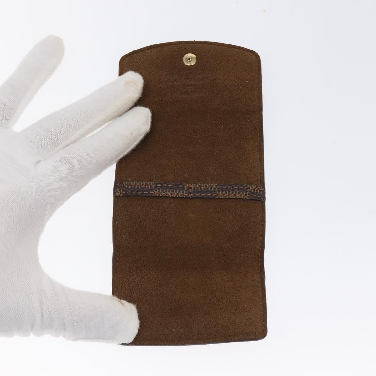 Louis Vuitton Cufflinks Case Damier, BROWN, CANVAS, Jewelry set