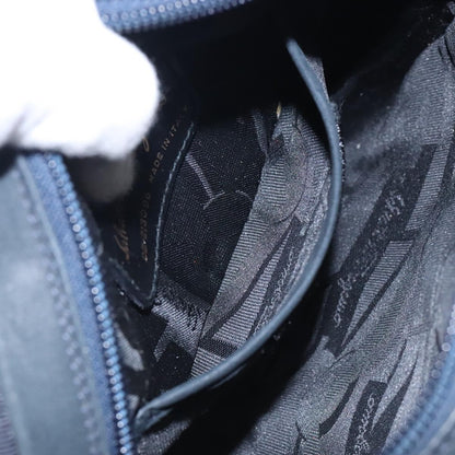 Salvatore Ferragamo Vala Shoulder Bag Suede, NAVY, SUEDE, Shoulder bag