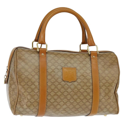 Celine Vintage Duffle Bag Macadam Coated Canvas, BEIGE, CANVAS, Handbag
