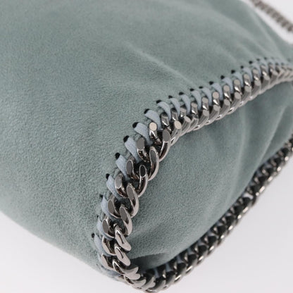 Stella McCartney Falabella Fold Over Bag Shaggy Deer, BLUE, SUEDE, Shoulder bag