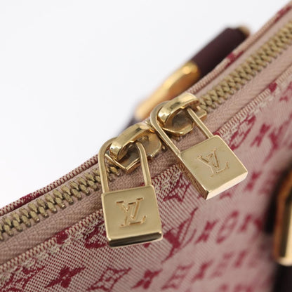 Louis Vuitton Alma Handbag Mini Lin Monogram, RED, CANVAS, Handbag